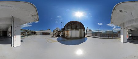 2011年9月19日　七間町映画街　静岡ピカデリー屋上　プラネタリウムドーム　パノラマ写真　360°