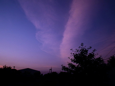 夜明けの雲はVサイン！
