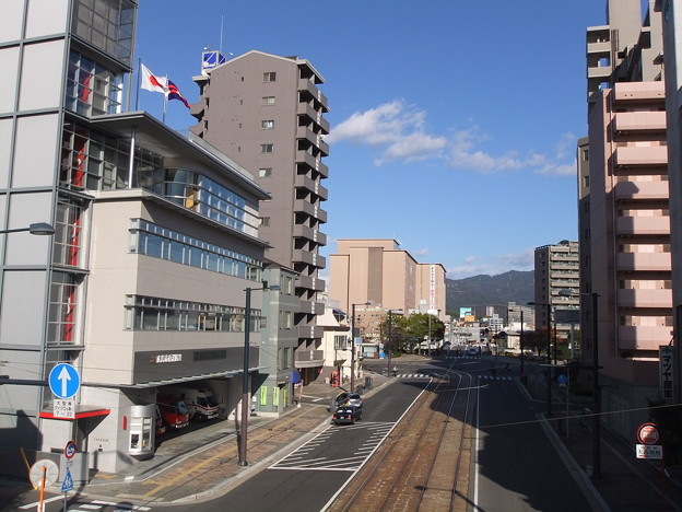 的場陸橋から大正橋方向