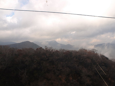 箱根ロープウェイの景色(大涌谷駅→早雲山駅)1