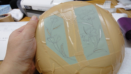 今日の作品 なでしこのお皿