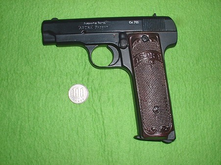 中田商店 ホルスター型崩れ防止用文鎮 「アストラM1916 」左側面 Doburoku-TAO