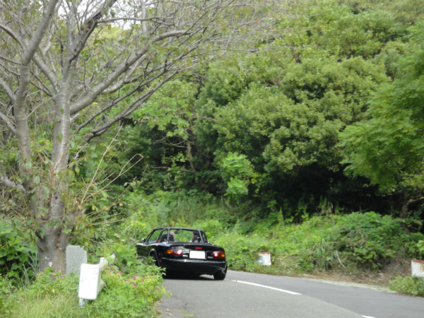 集合場所へ向けて快走する音介号